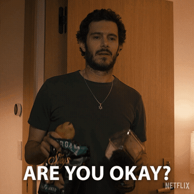 Bearded Man Holding Chips Asking Are You Okay GIF