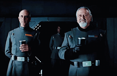 Bearded Man Holding Cup Saying Commander GIF