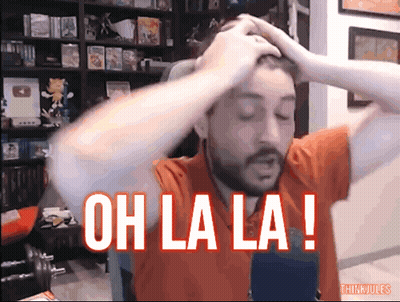 Bearded Man Holding Head Saying Oh La La GIF