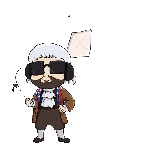 Bearded Man Holding Kite Sticker
