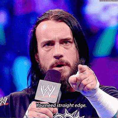 Bearded Man Holding Microphone Saying You Need Straight Edge GIF