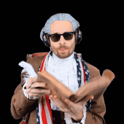 Bearded Man Holding Pen Making Face GIF