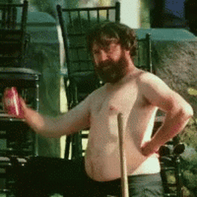 Bearded Man Holding Pink Soda Can GIF