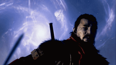 Bearded Man Holding Sword GIF