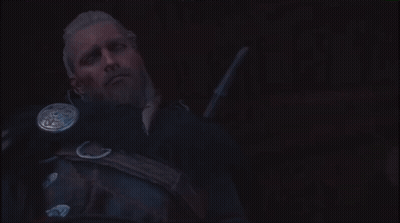 Bearded Man Holding Sword GIF