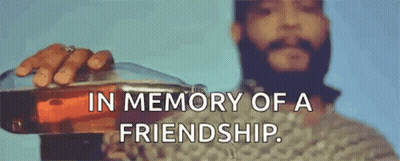 Bearded Man Holding Whiskey In Memory Of A Friendship GIF