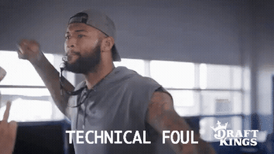 Bearded Man Holding Whistle Technical Foul GIF