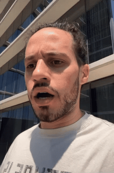 Bearded Man In Abercrombie & Fitch Shirt GIF
