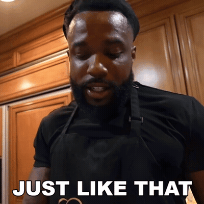 Bearded Man In Apron Saying Just Like That GIF