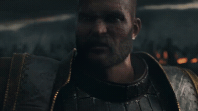 Bearded Man In Armor And Gold Collar GIF