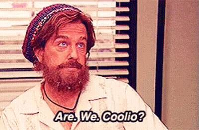 Bearded Man In Beanie Says Are We Coolio GIF