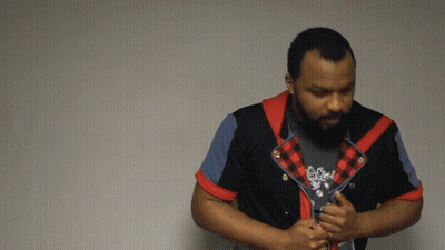 Bearded Man In Black And Red Plaid Shirt GIF