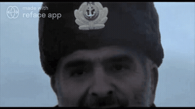 Bearded Man In Black Hat With Anchor GIF