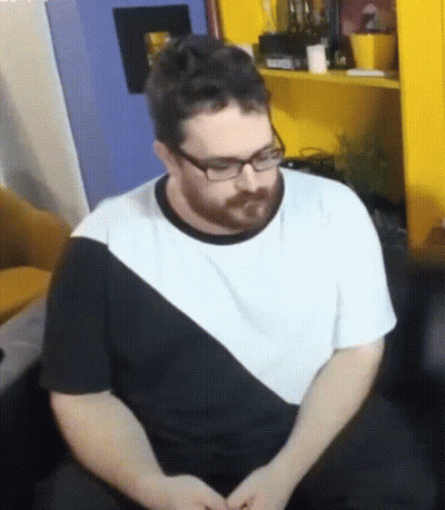 Bearded Man In Black Leather Jacket And White Shirt #Gf GIF