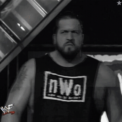 Bearded Man In Black NWO Tank Top GIF