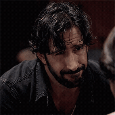 Bearded Man In Black Shirt And Necklace GIF