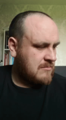 Bearded Man In Black Shirt GIF