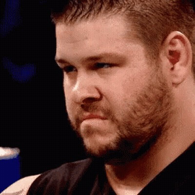 Bearded Man In Black Shirt Making Funny Face GIF