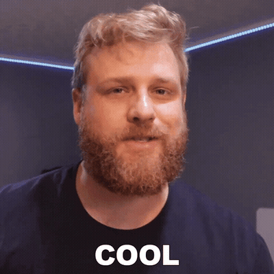 Bearded Man In Black Shirt Saying Cool GIF