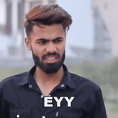 Bearded Man In Black Shirt Saying Eyy GIF
