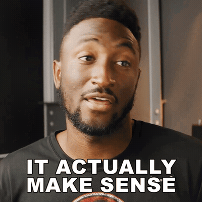 Bearded Man In Black Shirt Saying It Actually Make Sense GIF
