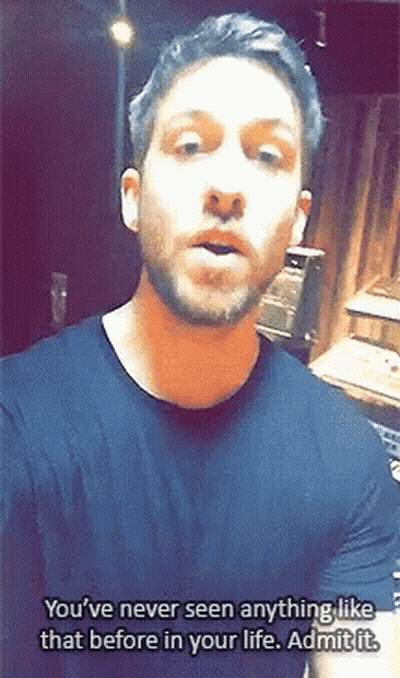 Bearded Man In Black Shirt Saying You've Never Seen Anything Like That GIF