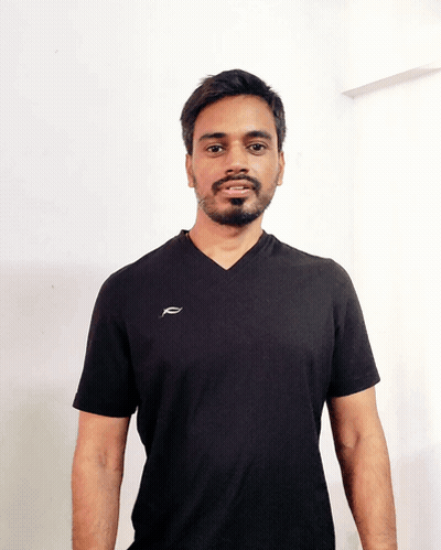 Bearded Man In Black Shirt With Letter P GIF