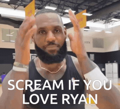 Bearded Man In Black Tank Top Screaming If You Love Ryan GIF