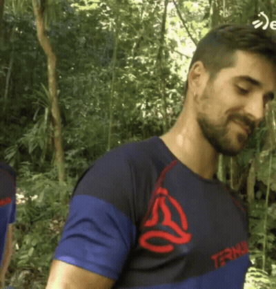 Bearded Man In Blue And Black Shirt Saying Termo GIF