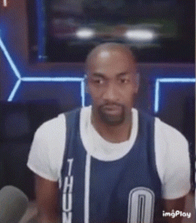 Bearded Man In Blue Basketball Jersey Number 0 GIF