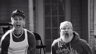 Bearded Man In Blue Hat Saying Tits GIF