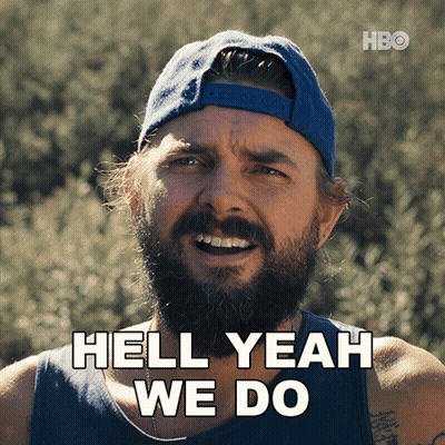 Bearded Man In Blue Hat Says Hell Yeah We Do GIF