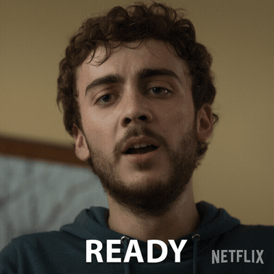Bearded Man In Blue Hoodie Saying Ready GIF