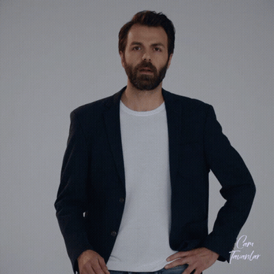 Bearded Man In Blue Jacket Saying Cami Tavanlar GIF