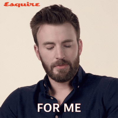 Bearded Man In Blue Shirt Saying For Me GIF