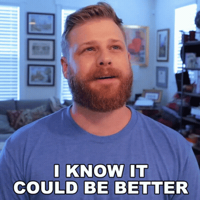 Bearded Man In Blue Shirt Saying I Know It Could Be Better GIF