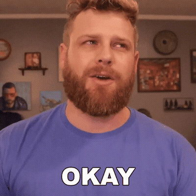 Bearded Man In Blue Shirt Saying Okay GIF