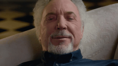Bearded Man In Blue Shirt Smiling GIF