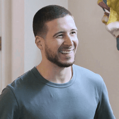 Bearded Man In Blue Shirt Smiling GIF