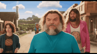 Bearded Man In Blue Shirt With Group GIF
