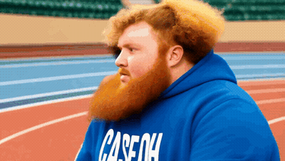Bearded Man In Blue Sweatshirt GIF