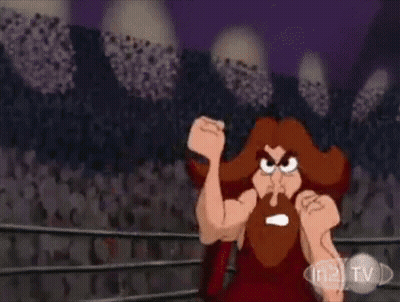Bearded Man In Boxing Ring GIF