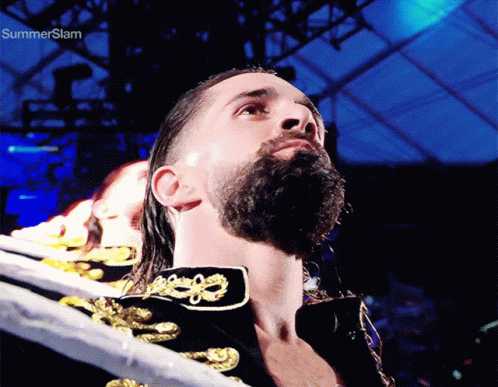 Bearded Man In Boxing Ring Summerslam GIF