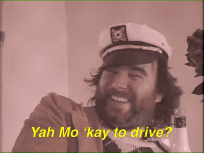Bearded Man In Captain Hat Saying Yah Mo Kay To Drive GIF