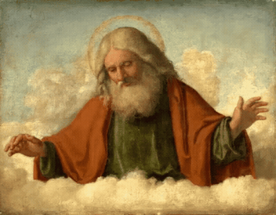 Bearded Man In Cloud Painting GIF