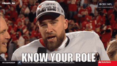 Bearded Man In Conference Champions Hat Saying Know Your Role GIF