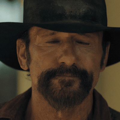 Bearded Man In Cowboy Hat Eyes Closed GIF
