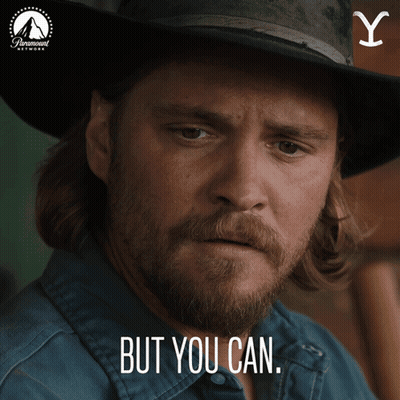 Bearded Man In Cowboy Hat Saying But You Can GIF