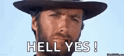 Bearded Man In Cowboy Hat Saying Hell Yes GIF