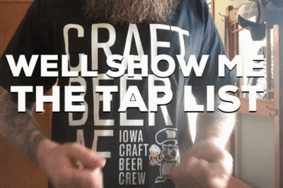Bearded Man In Craft Well Shirt Iowa Craft Beer Crew GIF